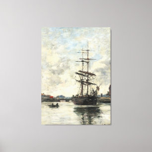 Toile Bateau sur les Touques Eugene Boudin(Français, 182