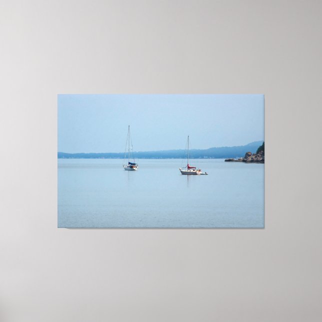 Toile Bateaux à voile sur la rivière (Recto)