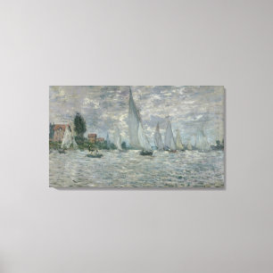 Toile Bateaux de Claude Monet  , ou régate à Argenteui
