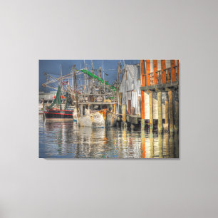 Toile Bateaux de crevette