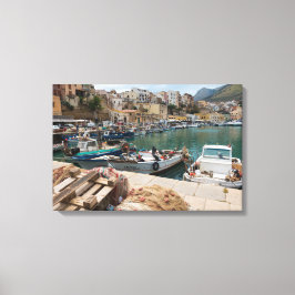 Toile Bateaux de pêche dans le port de Castellammare del