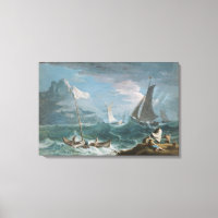 Bateaux de pêche dans une tempête