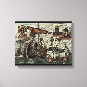 Toile Bateaux de Viking