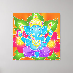 Toile Batik GRAPHIQUE MUR GANESH 3FT x 3FT Imprimer