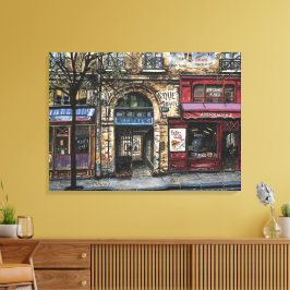 Toile Bâtiment à Paris Aquarelle unique