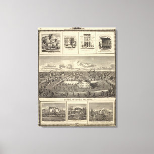 Toile Bâtiments d'Osage, fermes, résidences