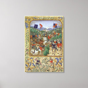 Toile Battle of Agincourt, october 25th 1415 (w/c sur pa