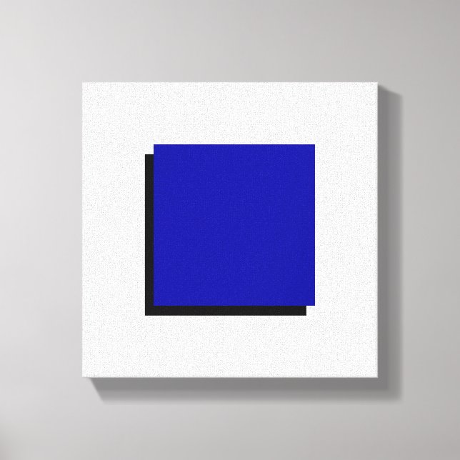 Toile Bauhaus Design Art géométrique Carré bleu (Recto)