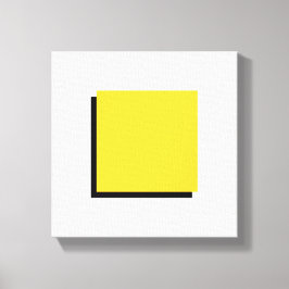 Toile Bauhaus Design Art géométrique Carré Jaune