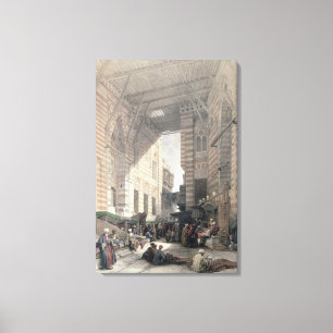 Toile Bazar des négociants en soie, le Caire, de "Egypt