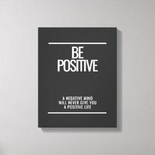 Toile Be Positive Canvas Print - OEuvre murale moderne
