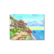 Beach House Garden avec voilier