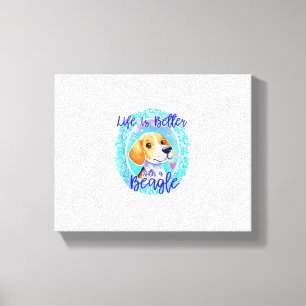 Toile Beagle propriétaire chien chiot maman beagle chien