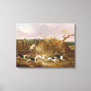 Toile Beagles entièrement…, 1845 (huile sur la toile)