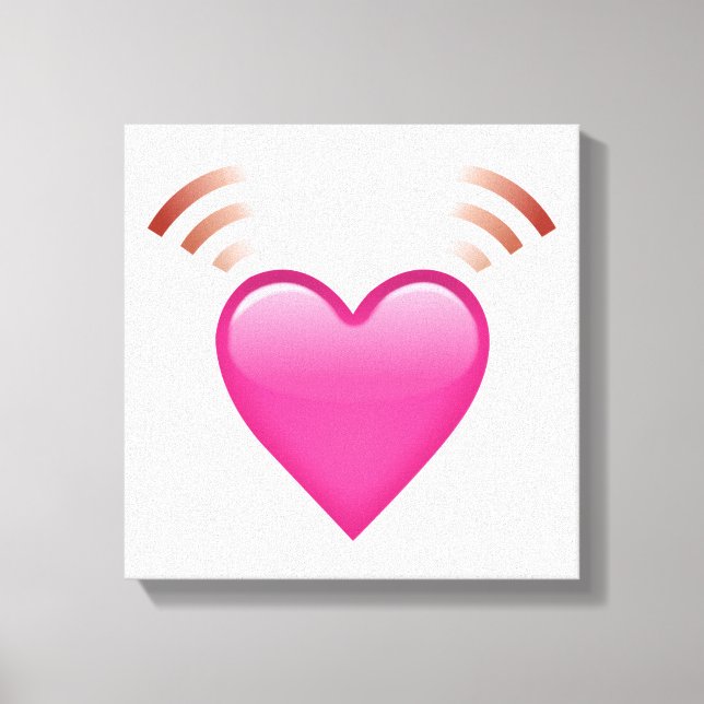 Toile Beating Pink Heart - Emoji (Recto)