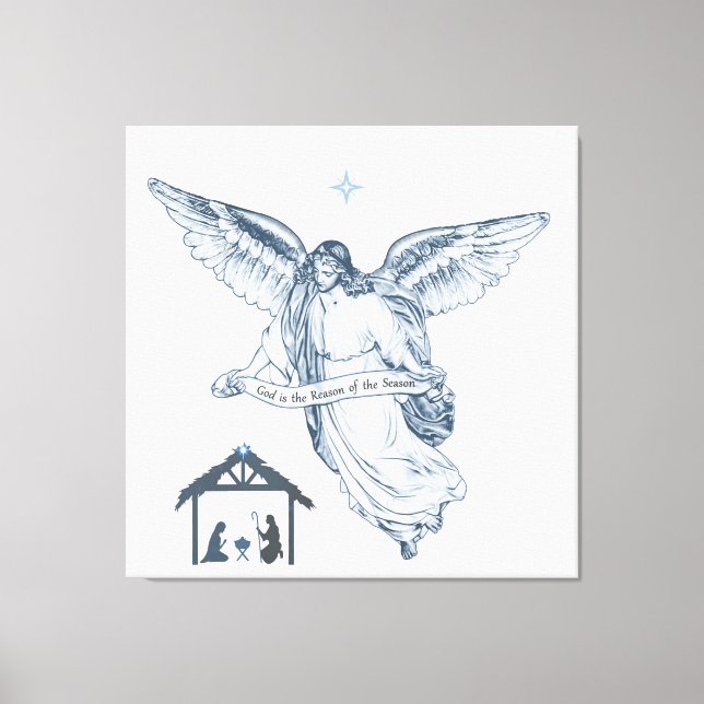 Toile Beau ange Vintage avec message (Recto)