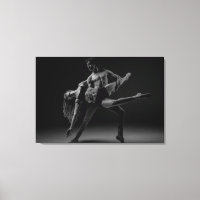 Beau Ballet noir et blanc Couple Mur Art