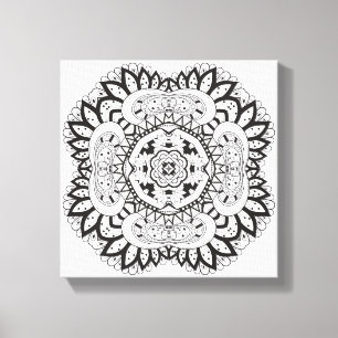 Toile Beau griffonnage 6 de carré de Deco