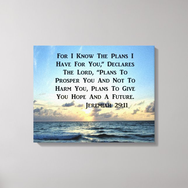 TOILE BEAU JEREMIAH 29:11 SCRIPTURE VERSE (Recto)