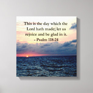 TOILE BEAU PSALM 118:24 LEVER LE LEVER SUR L'OCÉAN