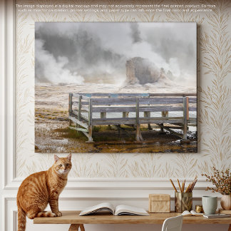 Toile Beauté à vapeur : une éruption de Geyser en pierre