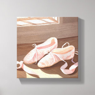 Toile Beaux Chaussons de Ballet Joli Rose