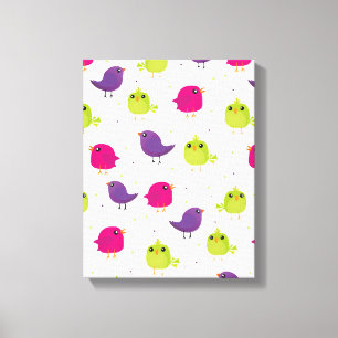 Toile Beaux oiseaux colorés
