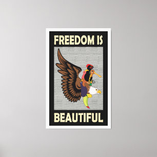 Toile Beaux oiseaux en collection en vol libre