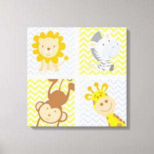 Toile Bébés mignons animaux