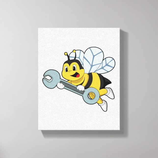 Toile Bee as Mechanic with Wrench (Recto)