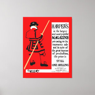 Toile Beefeater, magazine du poster vintage Harper