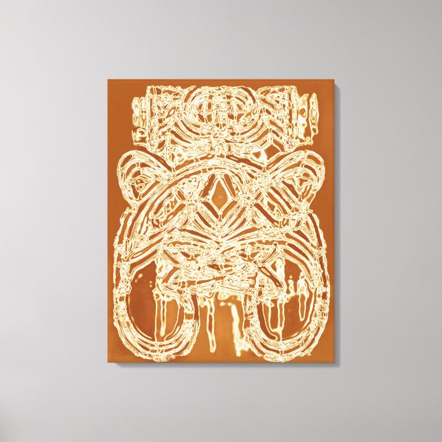 Toile Beige Brown Blanc Moderne Peinture Abstraite (Recto)