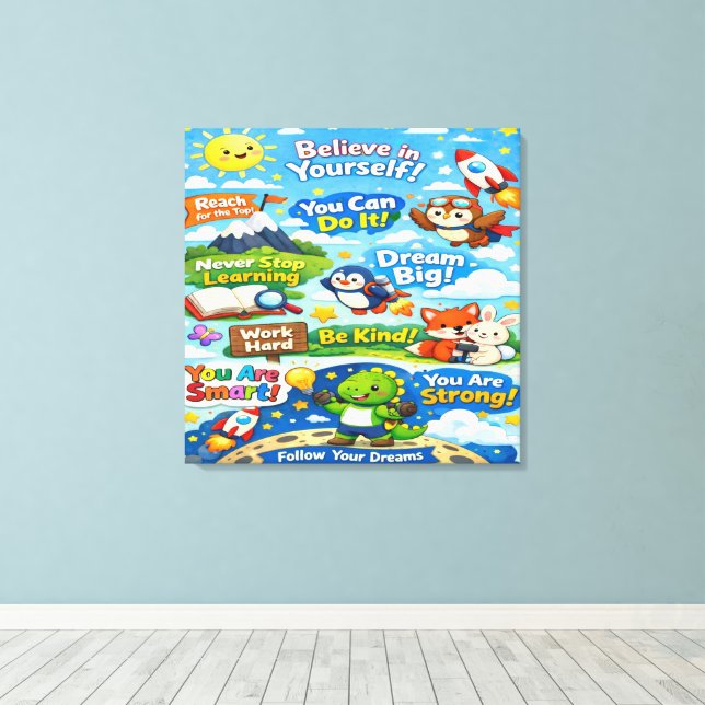 Toile Believe in Yourself (Insitu (Plancher de Bois))