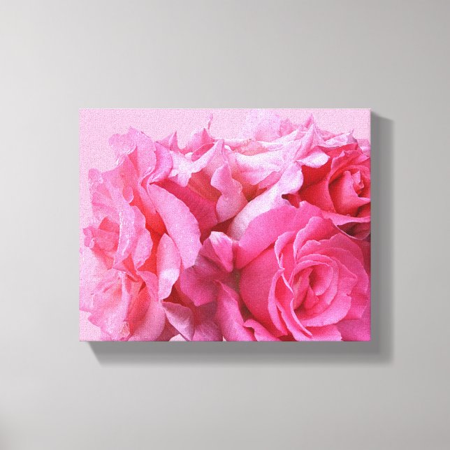 Toile Belle abstraite joli rose roses florales (Recto)