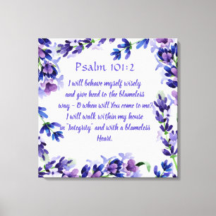 Toile Belle Aquarelle Florale Violet Mur Art