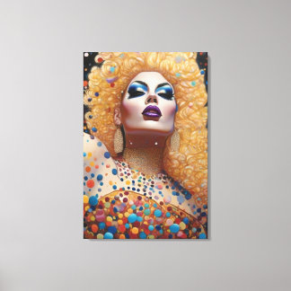 Toile Belle Blonde Drag Queen Portrait