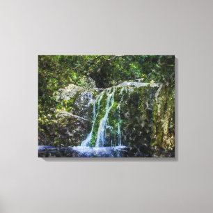 Toile Belle cascade peinture aquarelle