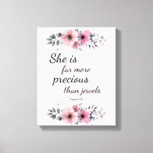Toile Belle Écriture Précieuse Bible Verse Inspiré