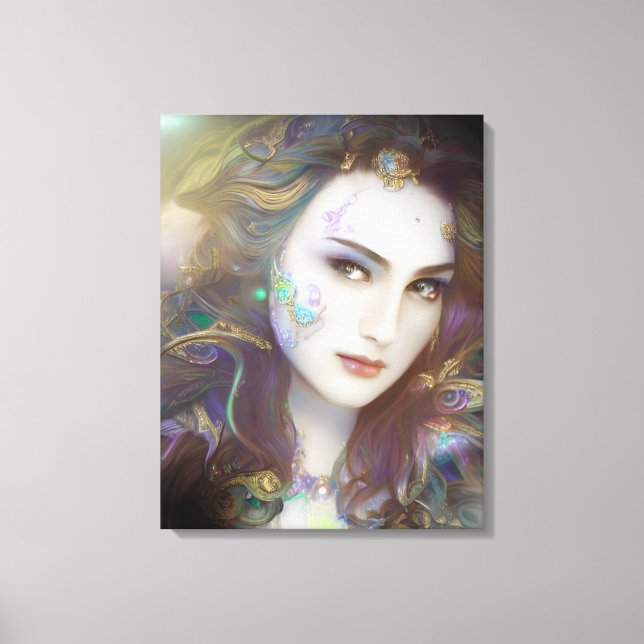 Toile Belle femme AI Généré Art (Recto)