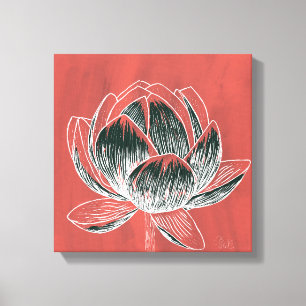 Toile Belle fleur design Lotus No. 4