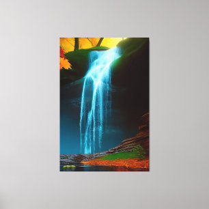 Toile Belle forêt Cascade Wall Art Fall Creek