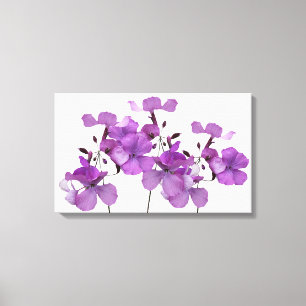 Toile Belle jolie fleurs violettes art floral moderne