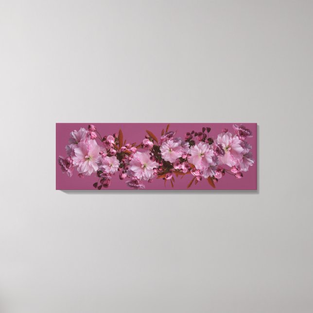 Toile Belle moderne joli rose cerisier fleurs florales (Recto)