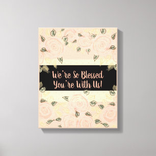 Toile Belle Peach et rose Shabby Chic Designer