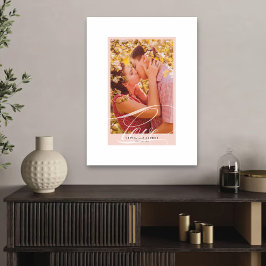 Toile Belle Photo de Mariage avec Amour Écrit à l'Encre