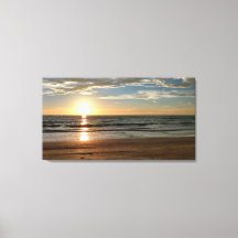Belle plage de coucher de soleil taille personnali