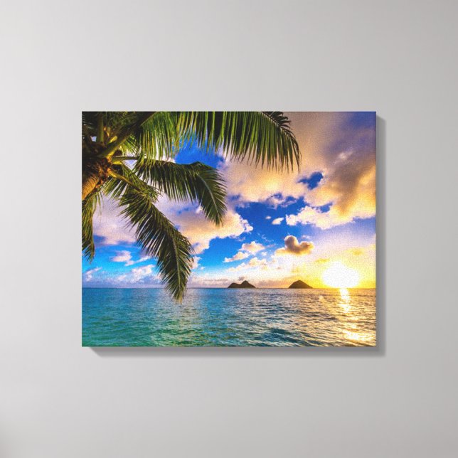 Toile Belle plage de Lanikai Hawaii (Recto)