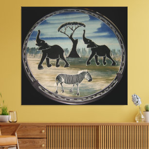 Toile Belle vie africaine Safari sauvage Jungle