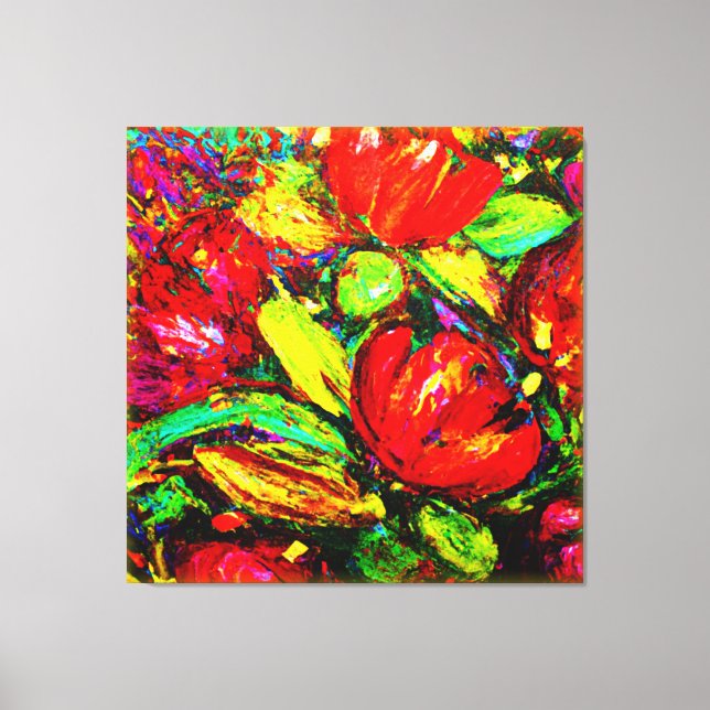 Toile "Belles Fleurs" Joli Art. Acheter Maintenant (Recto)