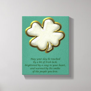 Toile Bénédiction irlandaise avec la Saint Patrick shamr